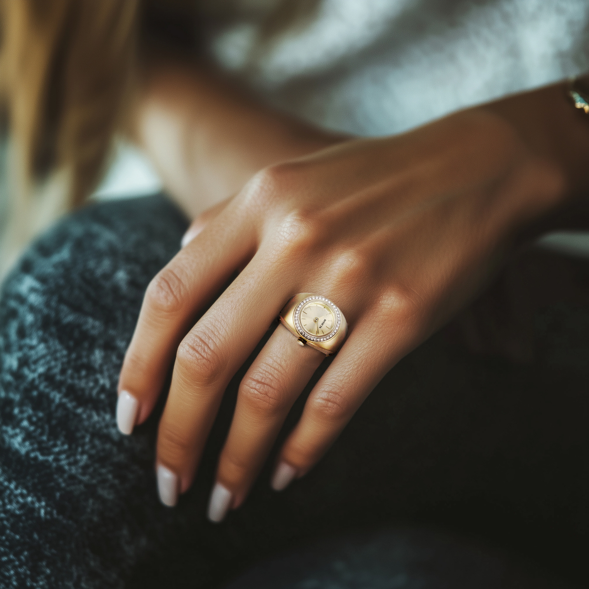 Invicta Mini Angel Women's Ring Watch - 16.5mm, Gold (48944)