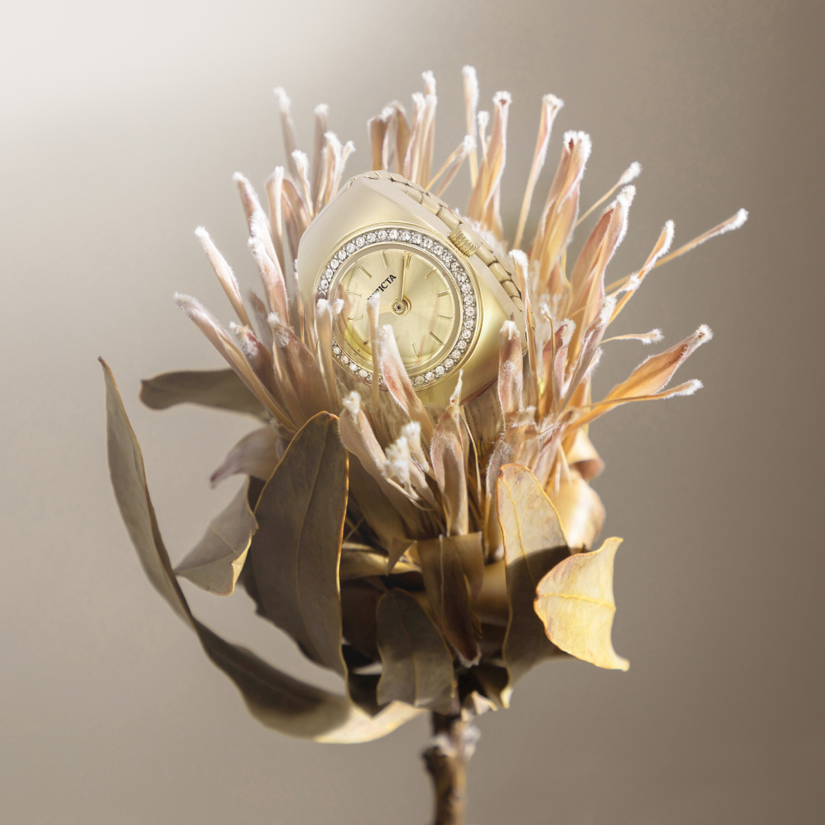 Invicta Mini Angel Women's Ring Watch - 16.5mm, Gold (48944) 6 Invicta Mini Angel Women's Ring Watch - 16.5mm, Gold (48944)