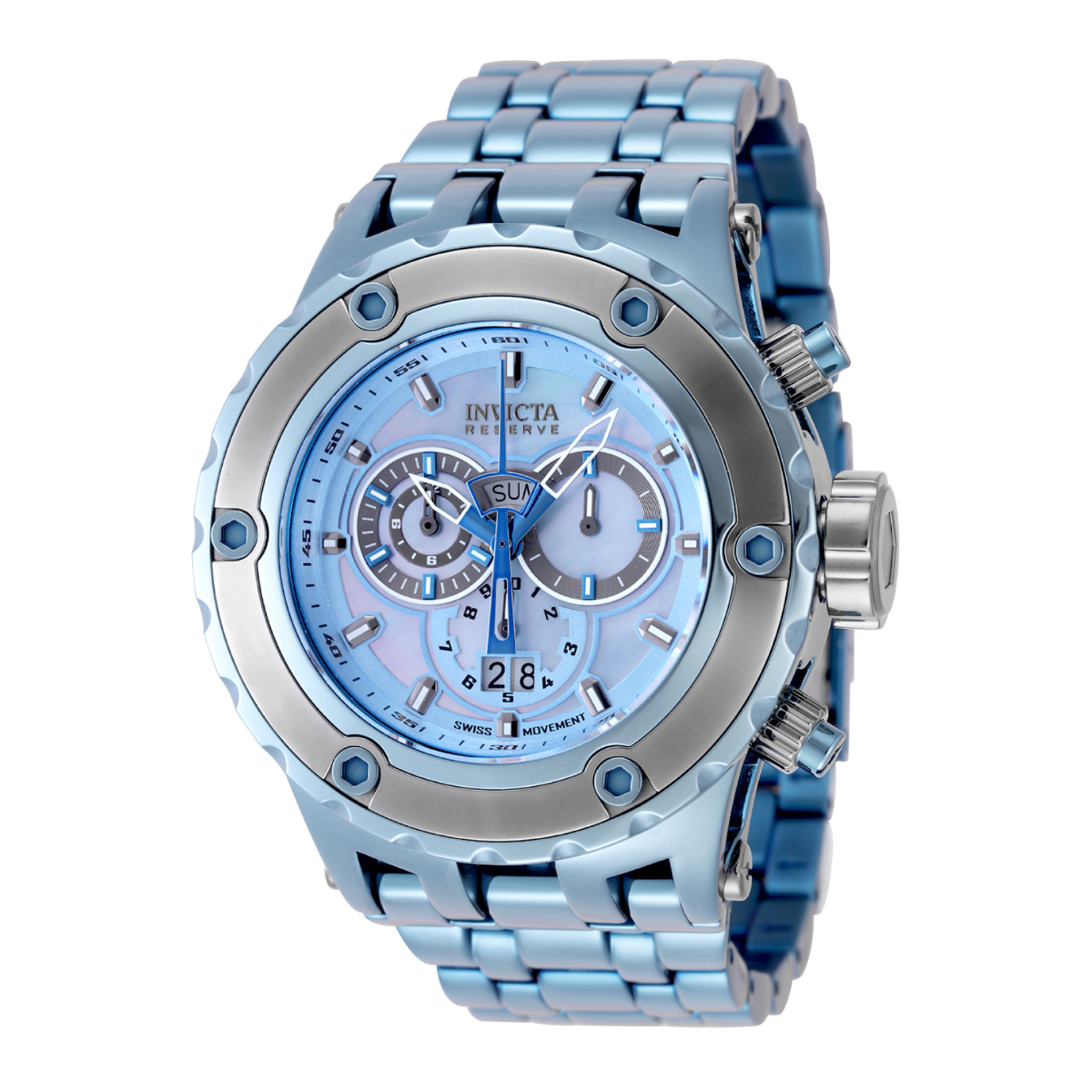 Invicta Reserve Specialty Subaqua Swiss Ronda 5050.C Caliber Men's Watch w/ Mother of Pearl Dial - 52mm, Ice Blue (46002)