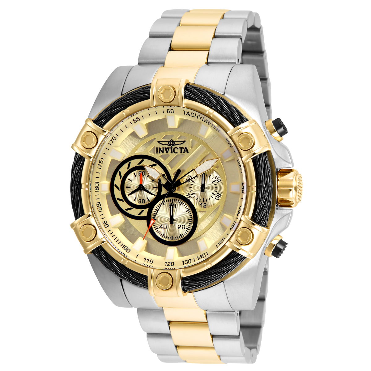 Invicta Bolt Ace Men's Watch - 52mm, Steel, Gold (25518)