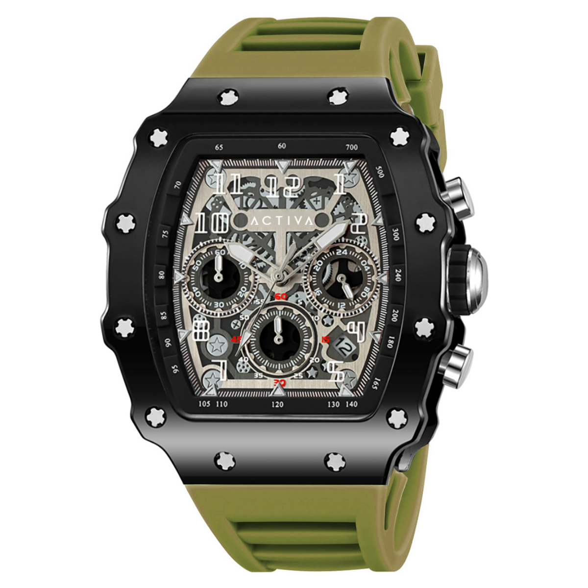 Activa X Invicta Men's Watch w/ Skeleton Dial - 44.3mm, Green (ACW2305-011)