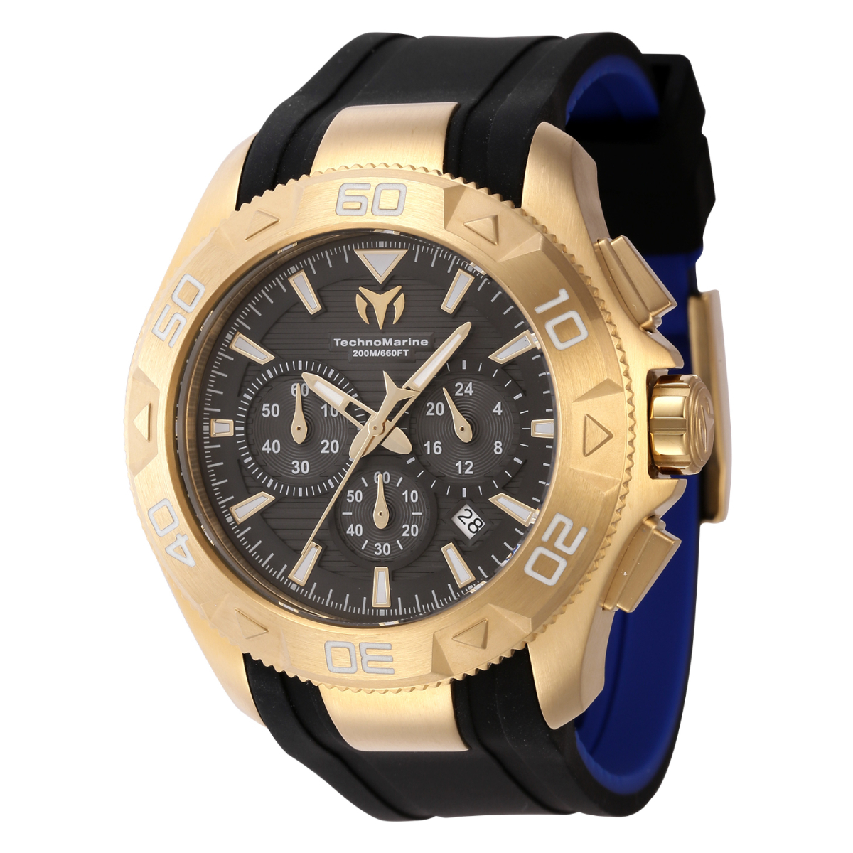 TechnoMarine UF6 Men's Watch - 48mm, Black, Blue (TM-622004)