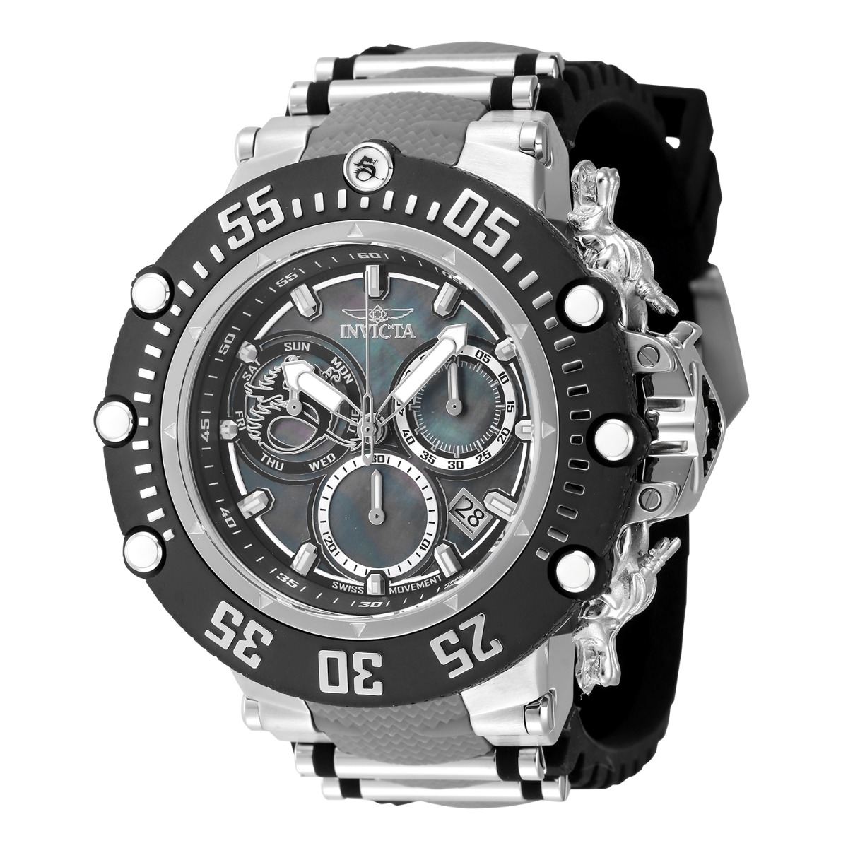 Invicta Subaqua Noma VII Swiss Ronda Z60 Caliber Men's Watch w/ Mother of Pearl Dial - 52mm, Grey, Black, Steel (47613)