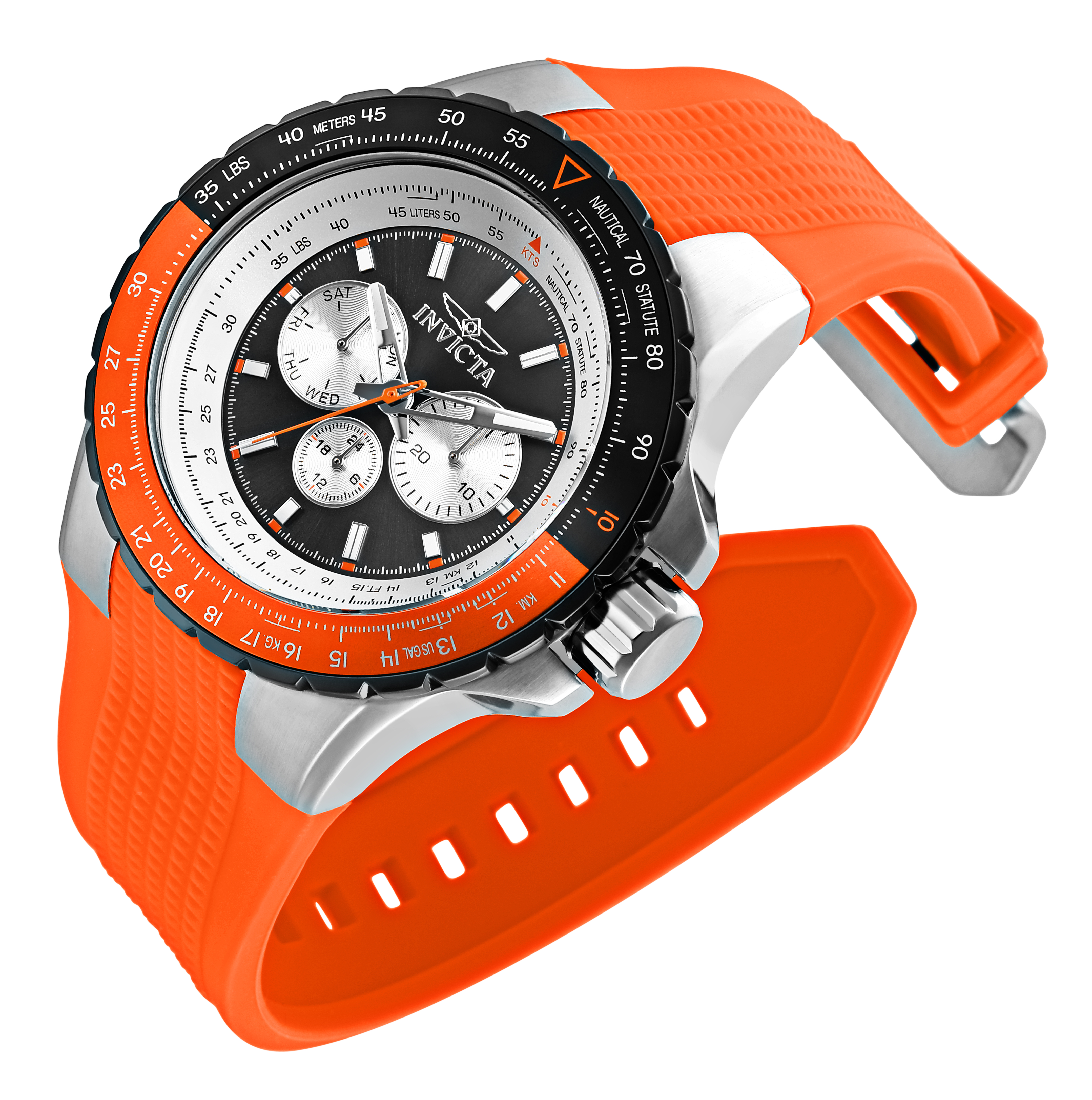 Invicta Aviator Skyshock Men's Watch - 50mm, Orange (33035)