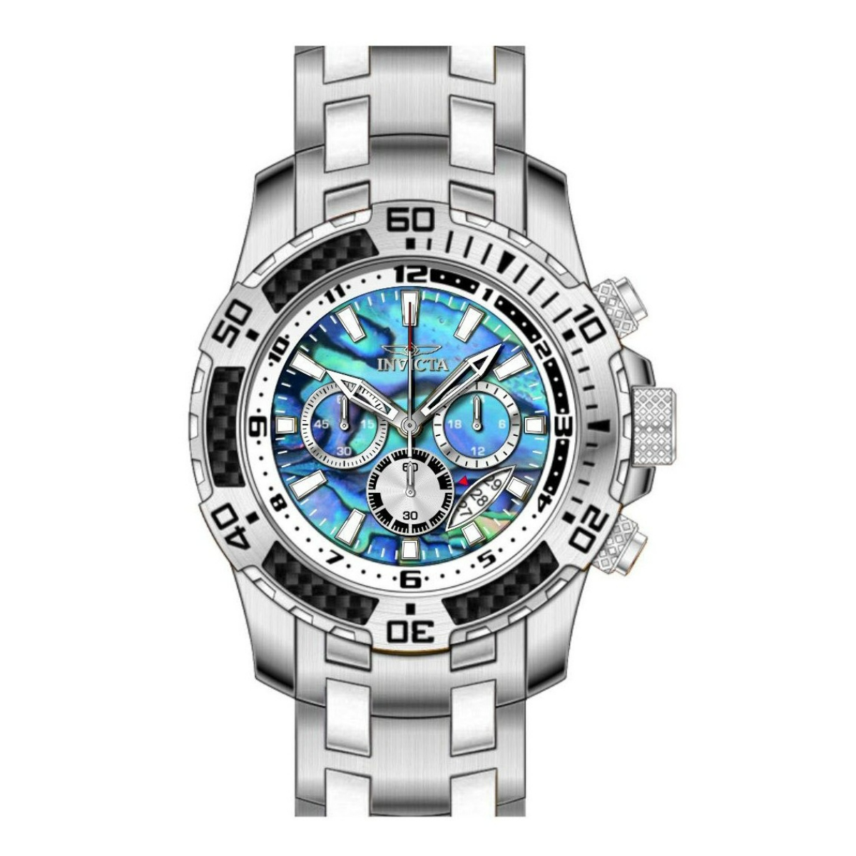 Invicta Pro Diver SCUBA Men's Watch w/ Abalone Dial - 51mm, Steel (ZG-49855)