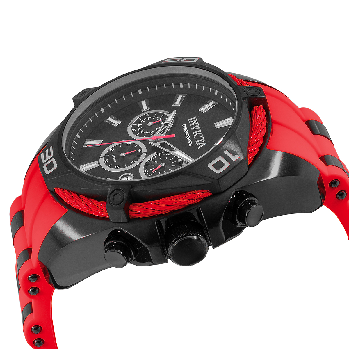 Invicta Bolt Vanguard Men's Watch - 50mm, Red, Black (46038)