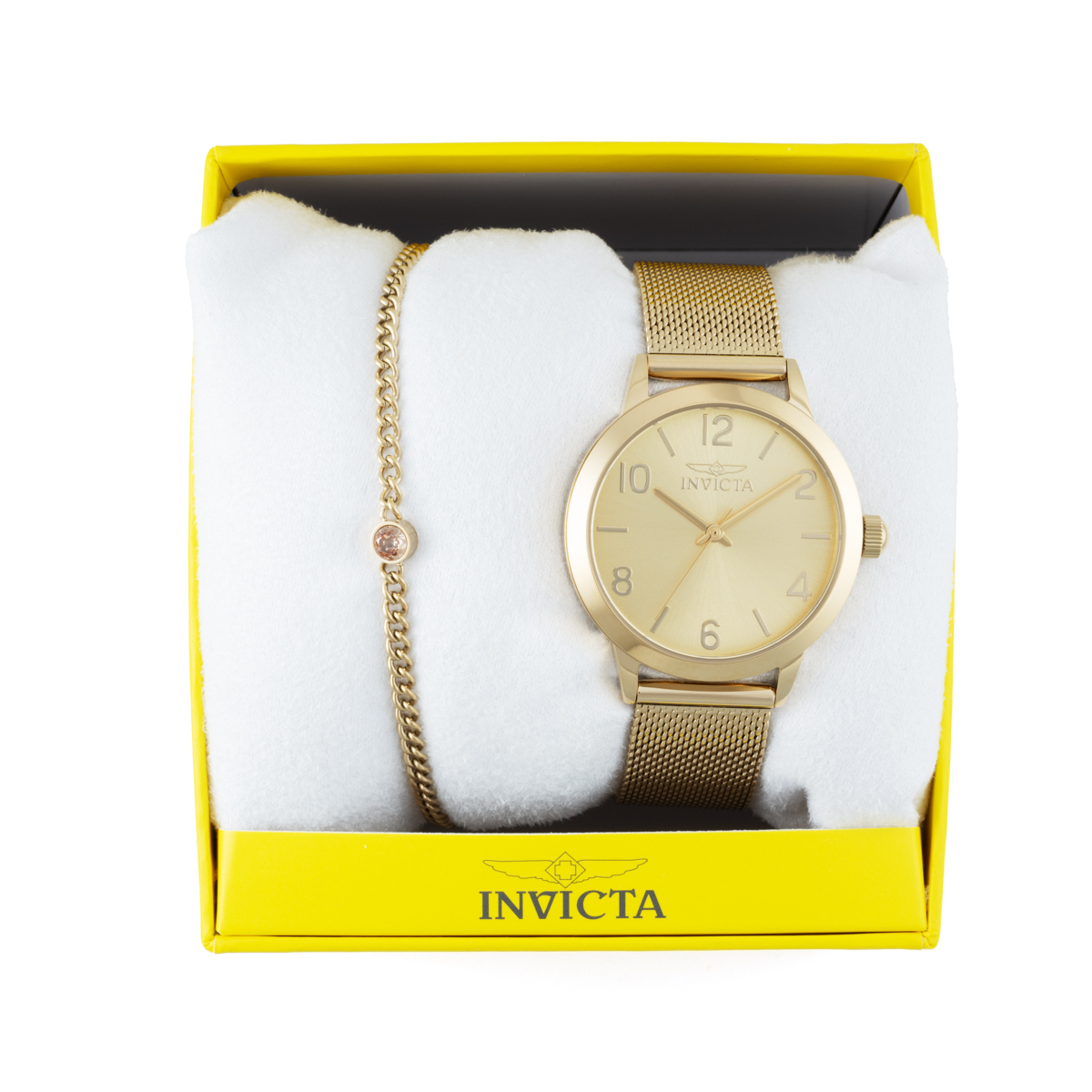 Invicta Wildflower Women's Watch - 34mm, Gold With Bracelet  Set (47275)