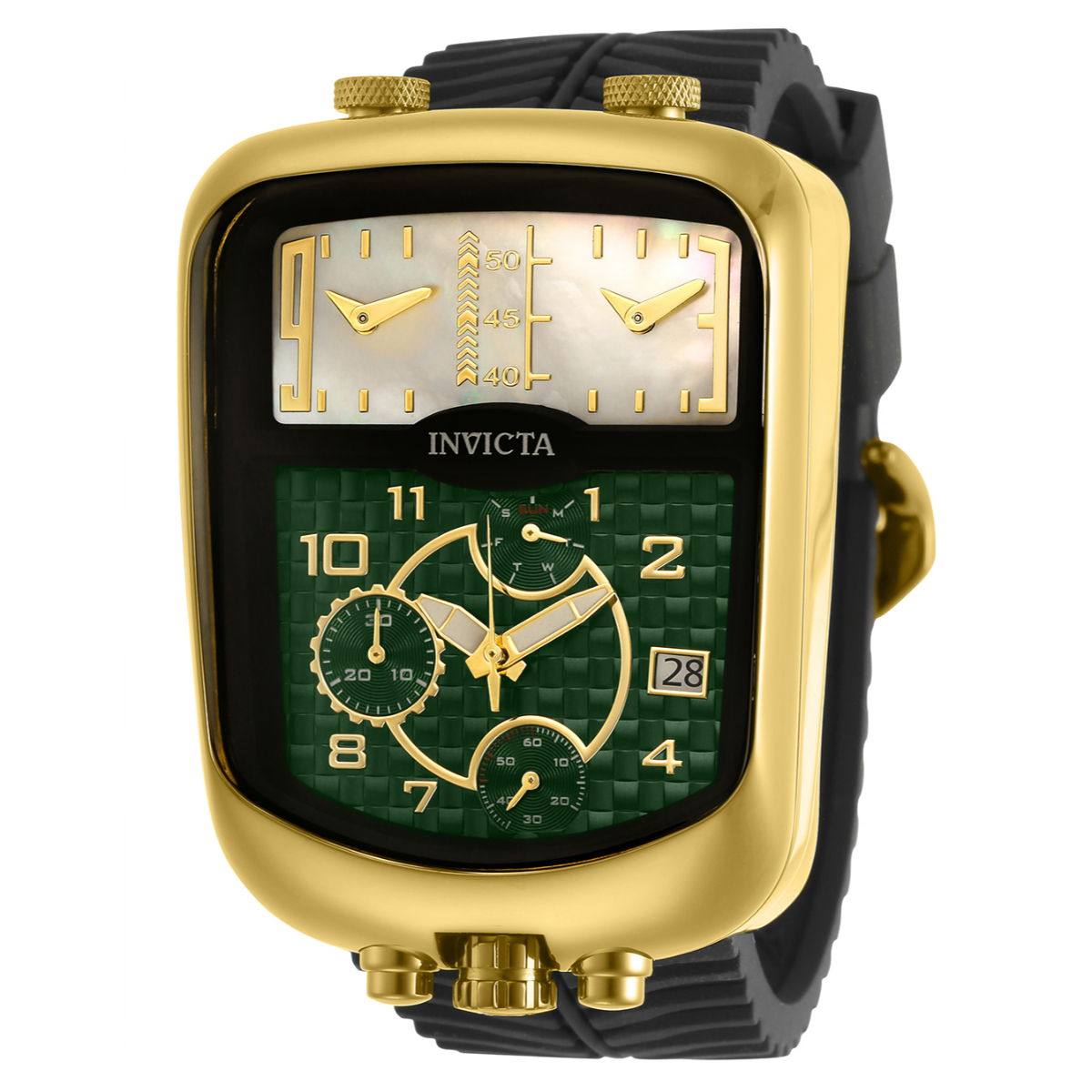 Invicta S1 Rally Dualshift Swiss Ronda Z60 Caliber Men's Watch w/ Mother of Pearl Dial - 42mm, Black (29705)