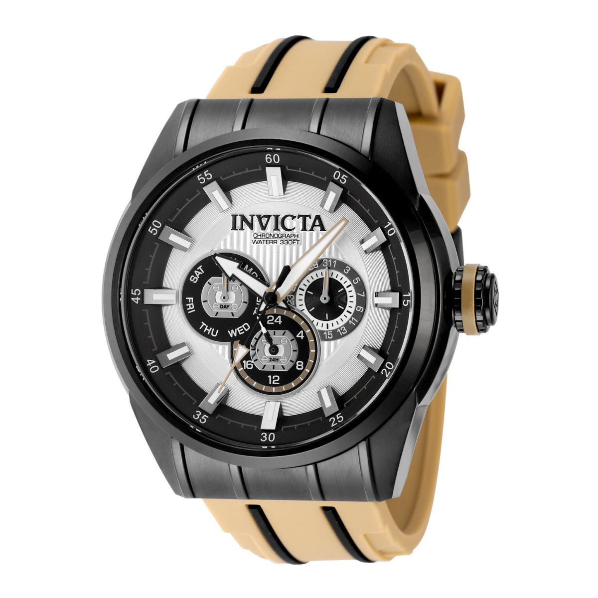 Invicta Speedway Trackline Men's Watch - 48mm, Brown, Black (49053)