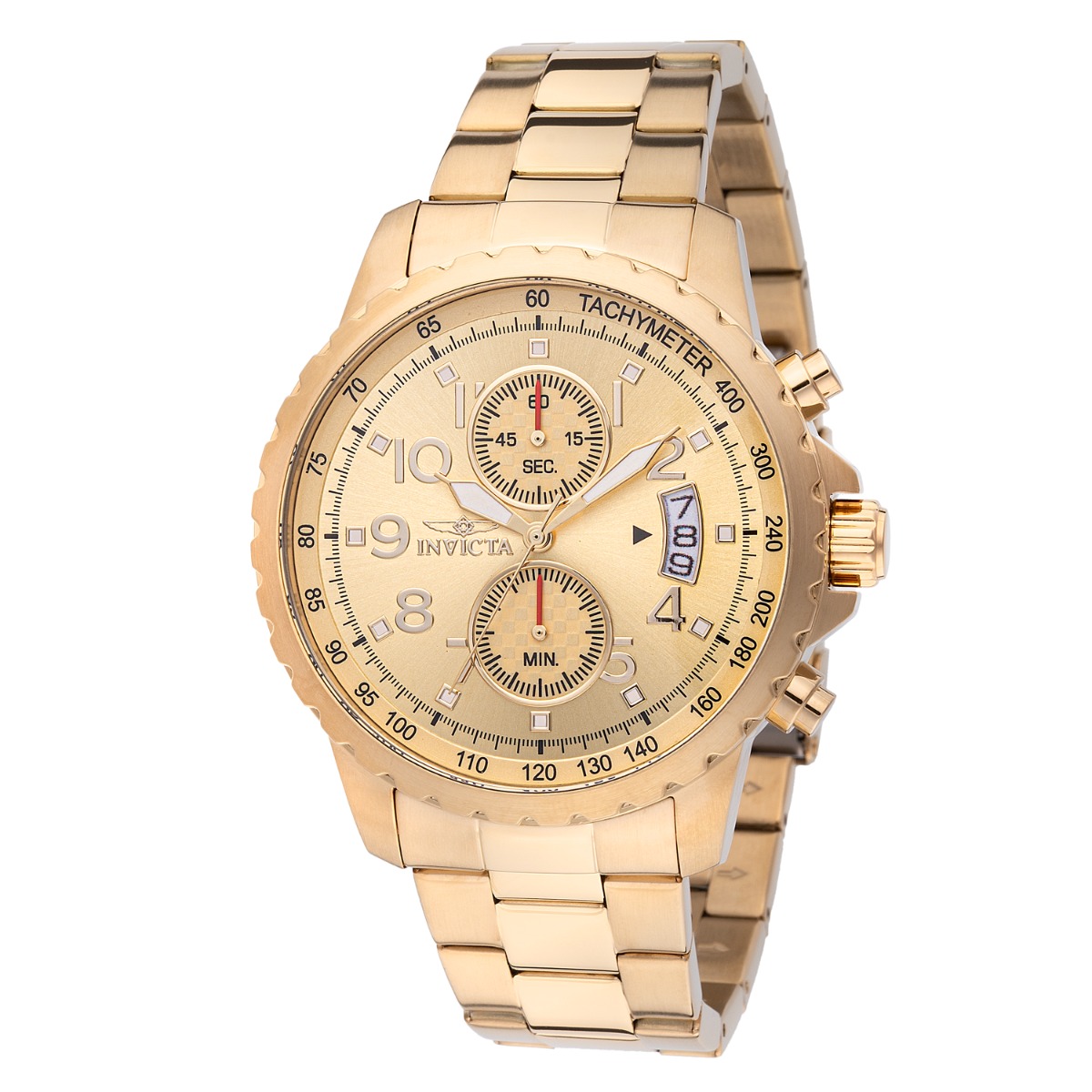 Open Box Invicta Specialty Men's Watch - 45mm, Gold (AIC-48897)