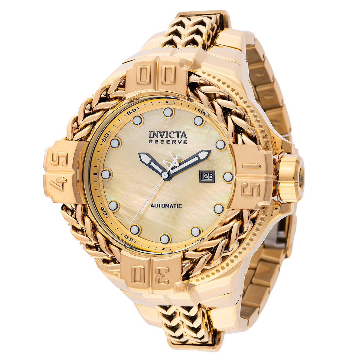 Invicta Reserve Gladiator Spartacus Men's Watch w/ Mother of Pearl Dial - 59.6mm, Gold (47732)