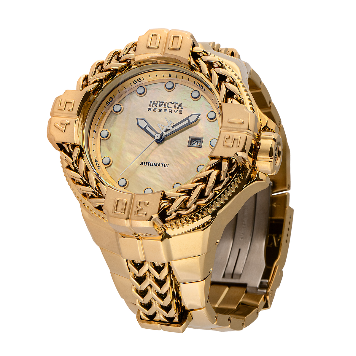 Invicta Reserve Gladiator Spartacus Men's Watch w/ Mother of Pearl Dial - 59.6mm, Gold (47732)