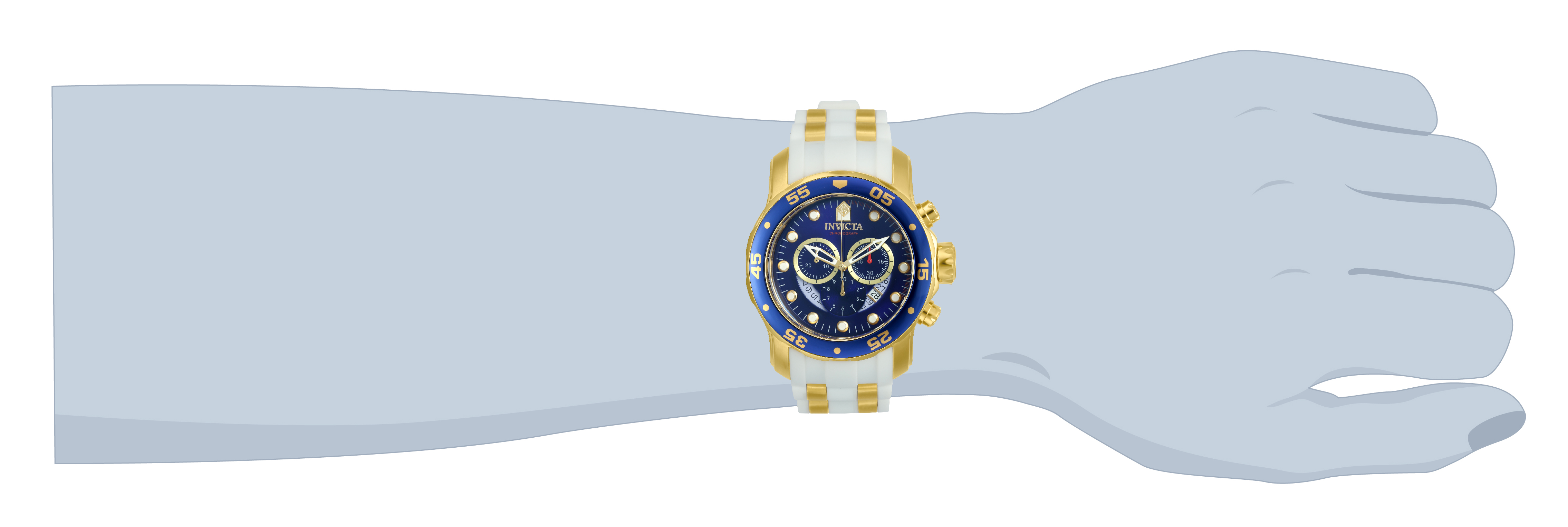 Invicta Pro Diver SCUBA Men's Watch - 48mm, Gold, White (20288)