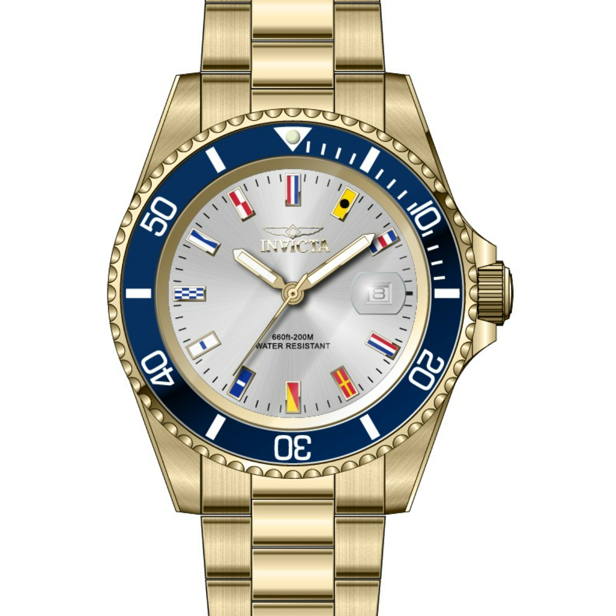 Invicta Pro Diver Men's Watch - 40mm, Gold (ZG-49886)