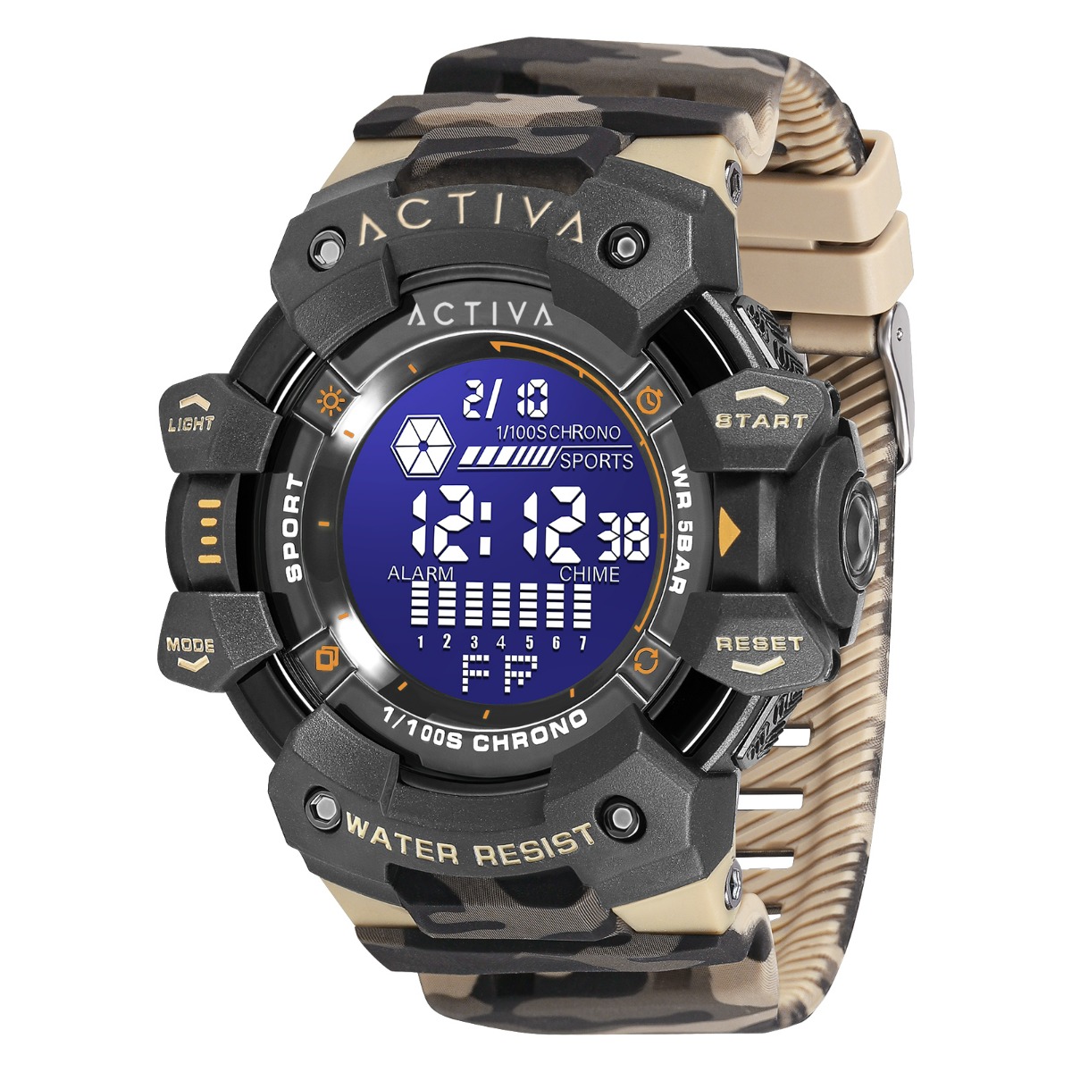 Activa Armour X Invicta Men's Digital Watch - 50mm. Camouflage. Khaki (ACW8050MC-001)
