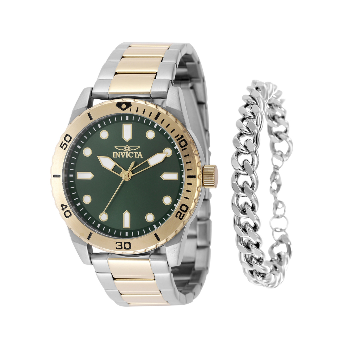 Invicta Specialty Men's Watch - 43mm, Gold, Steel With Bracelet Set (48310)