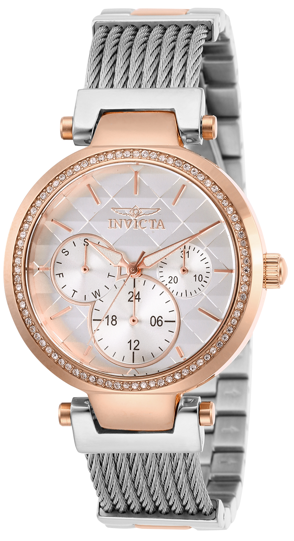 Invicta Angel Eterna Women's Watch - 36mm. Rose Gold. Silver (28922)