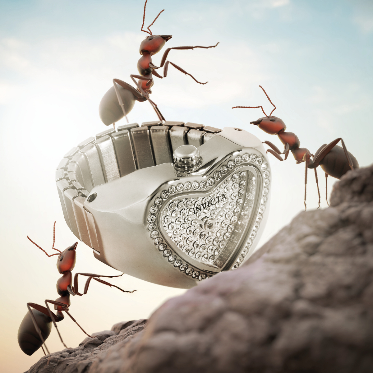 Invicta Mini Angel Women's Ring Watch - 18.5mm, Steel (49578)