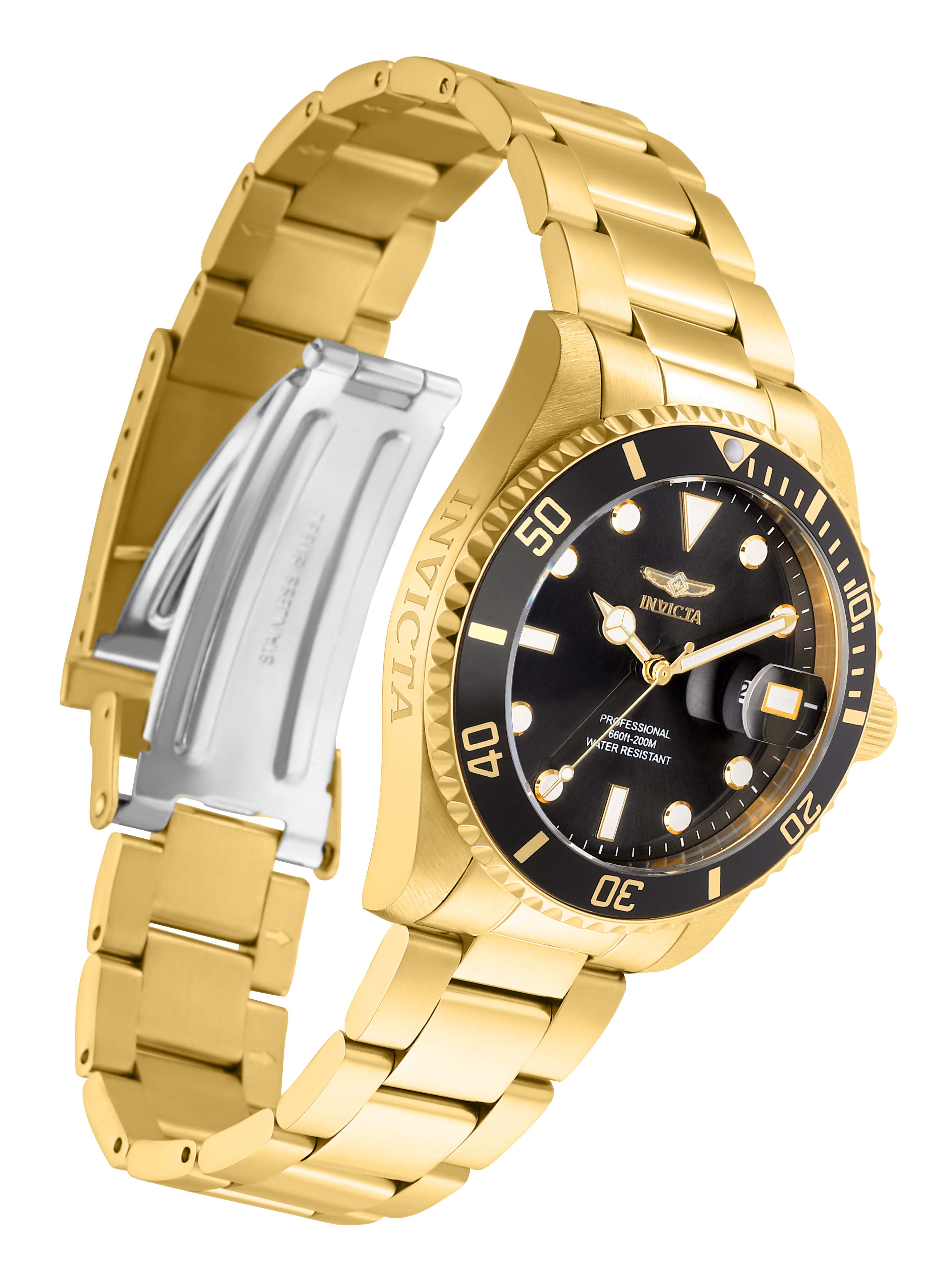 Invicta Pro Diver Unisex Watch - 38mm, Gold (33277)