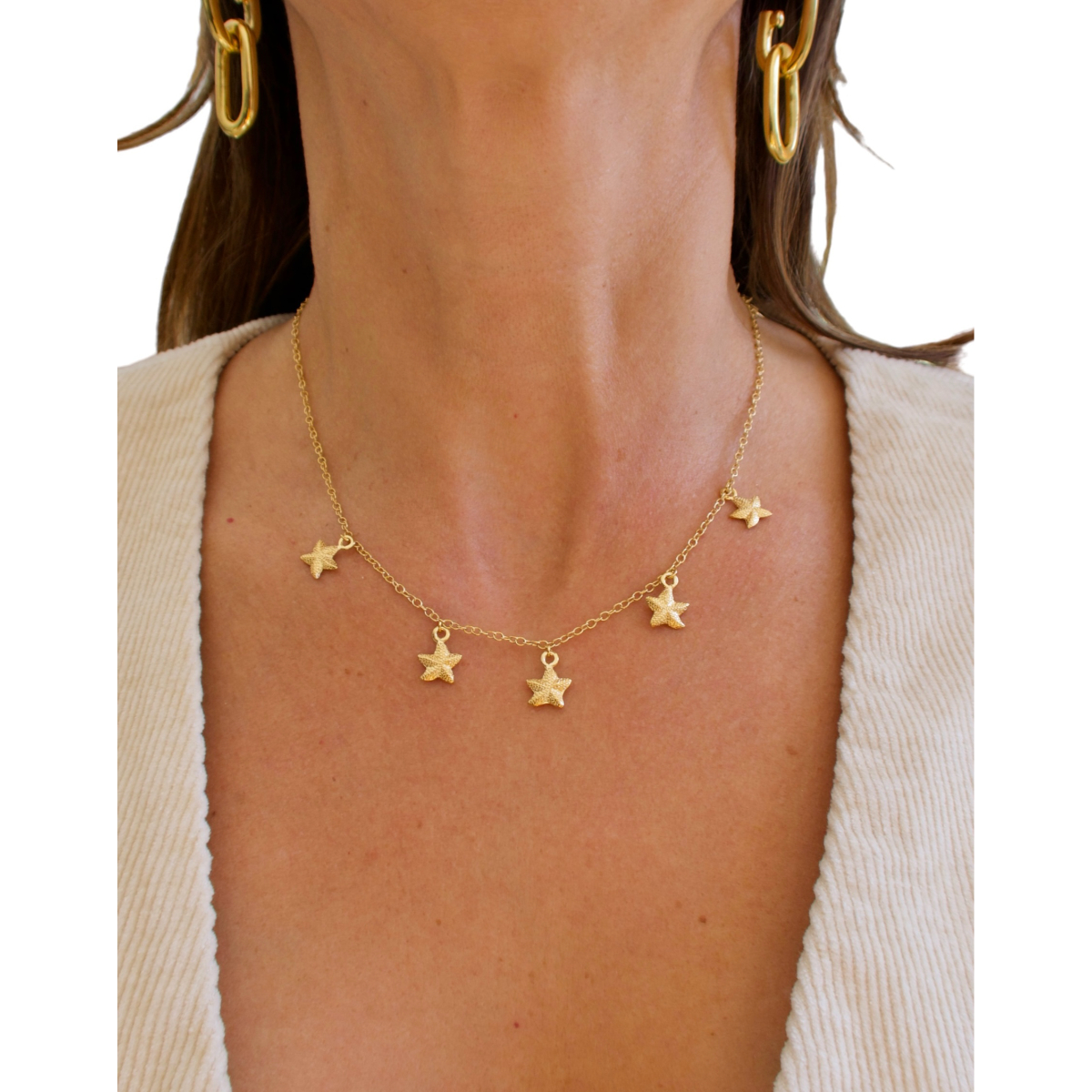 Invicta Angel Women's Starfish Charm Necklace, Gold (MM-00770)