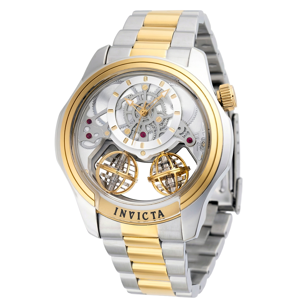 Invicta Specialty Twin-Axis Men's Watch w/ Skeleton Dial - 46mm, Gold, Steel (50124)