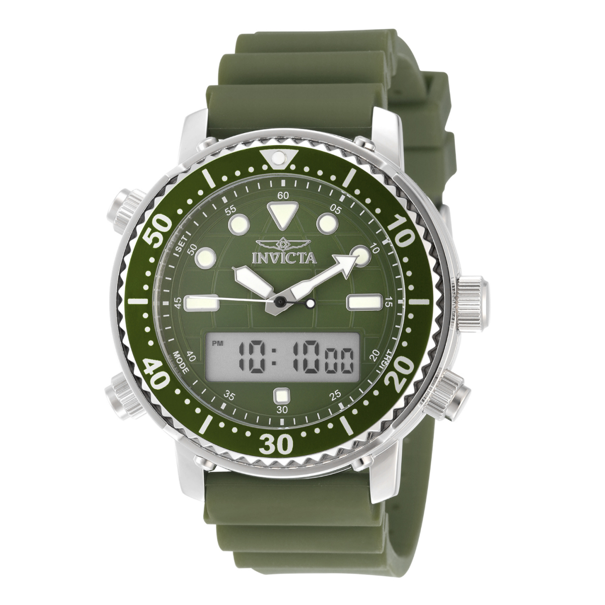 Invicta Pro Diver DigiQuartz Men's Watch - 46.5mm, Army Green (49450)