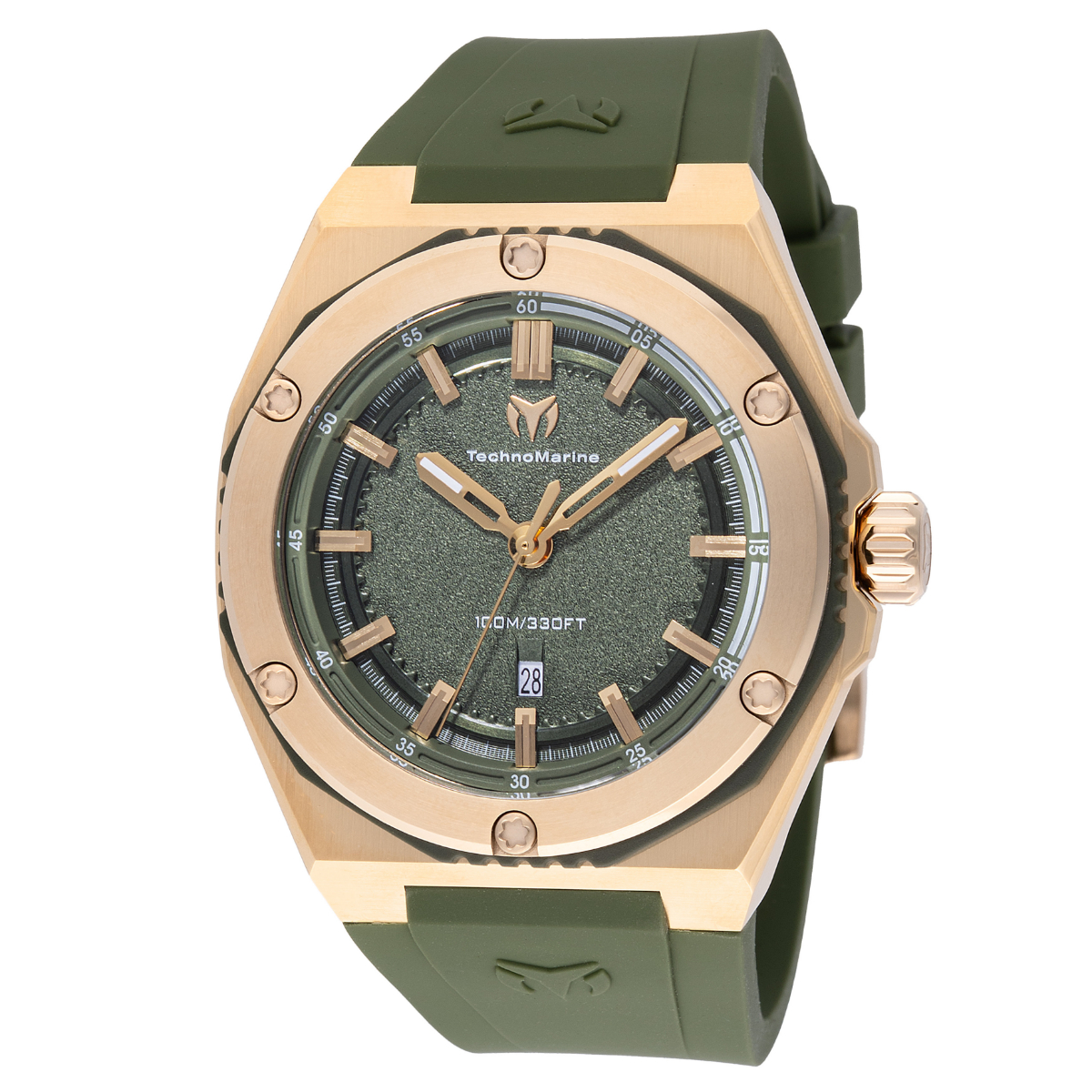 TechnoMarine Coral Legacy Sport Men's Watch - 45mm, Olive Green (TM-416070)