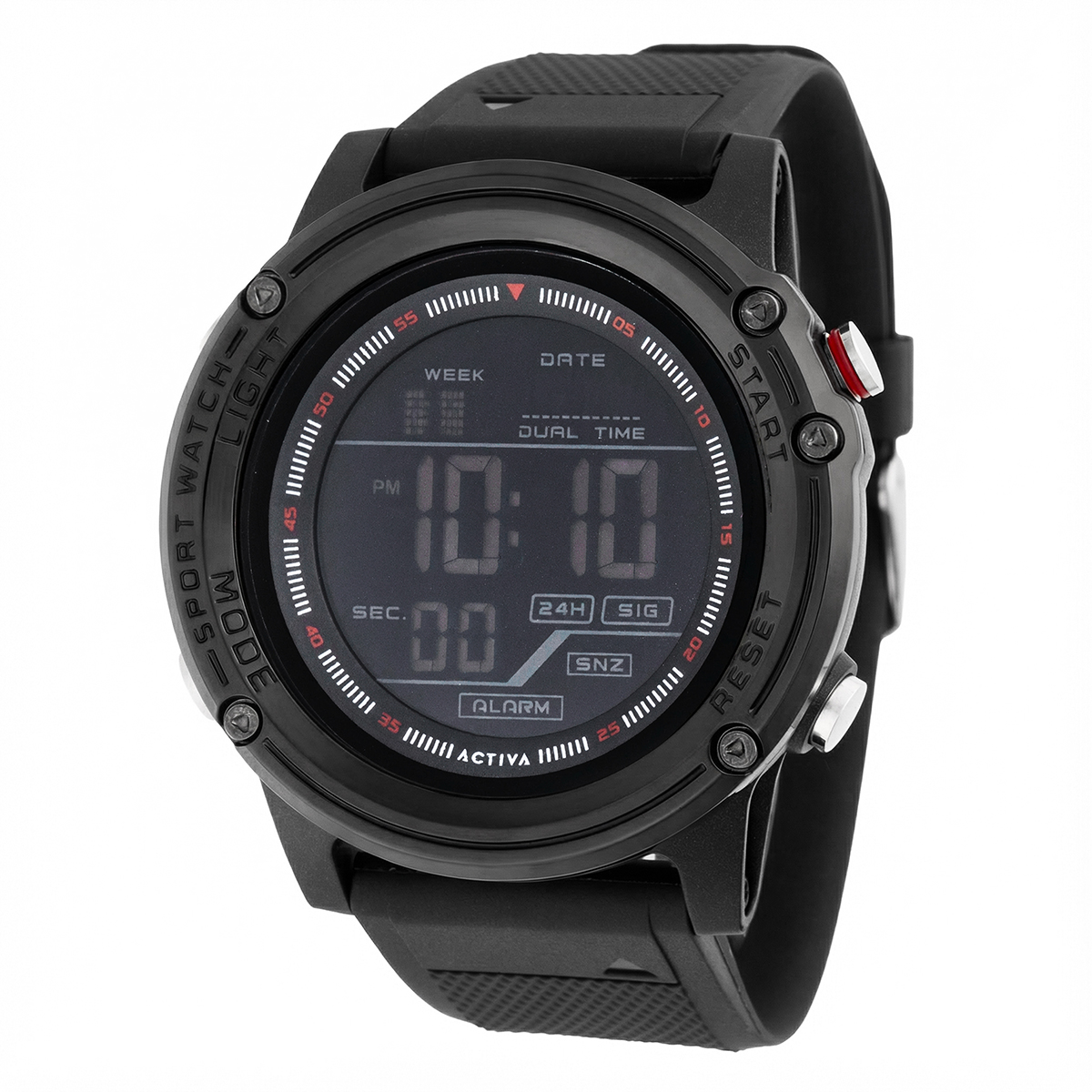 Activa Voyager of Time X Invicta Men's Digital Watch - 52mm, Black (ACW8125-001)