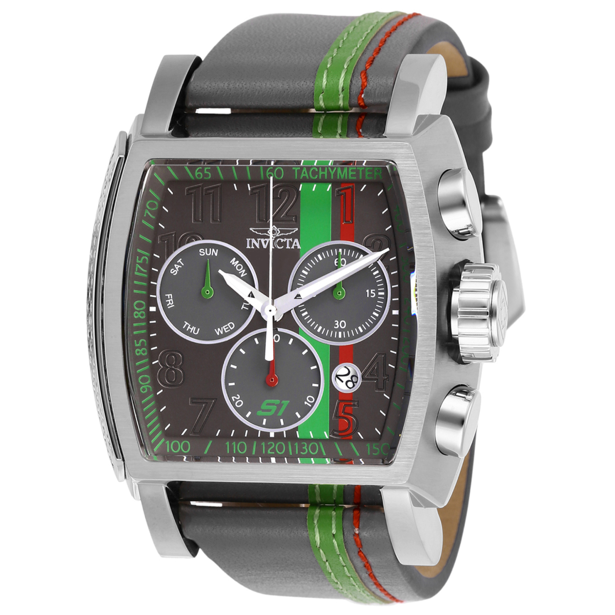 Invicta S1 Rally Race Team Swiss Ronda Z60 Caliber Men's Watch - 48mm, Grey, Red, Green (26395)