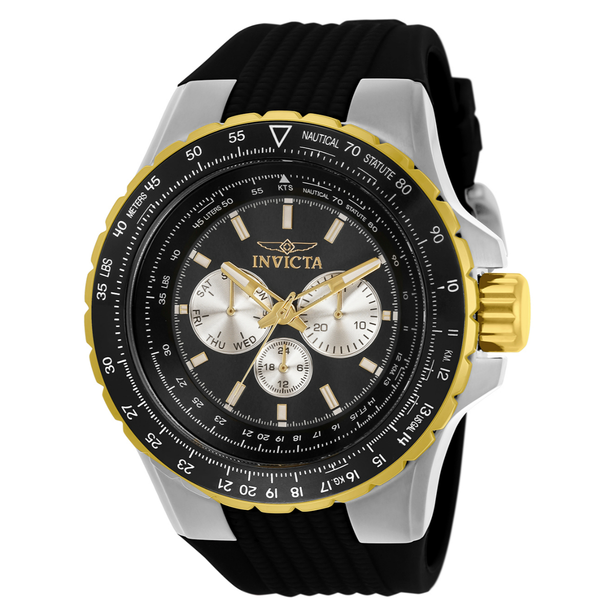Invicta Aviator Skyshock Men's Watch - 50mm, Black (33029)