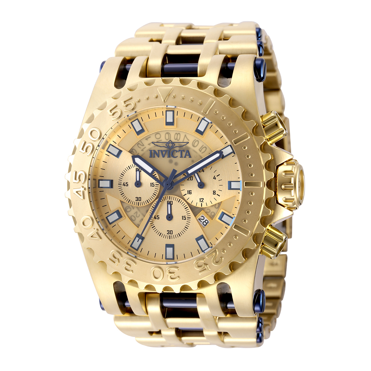 Invicta Coalition Forces Men's Watch - 50mm, Dark Blue, Gold (49762)