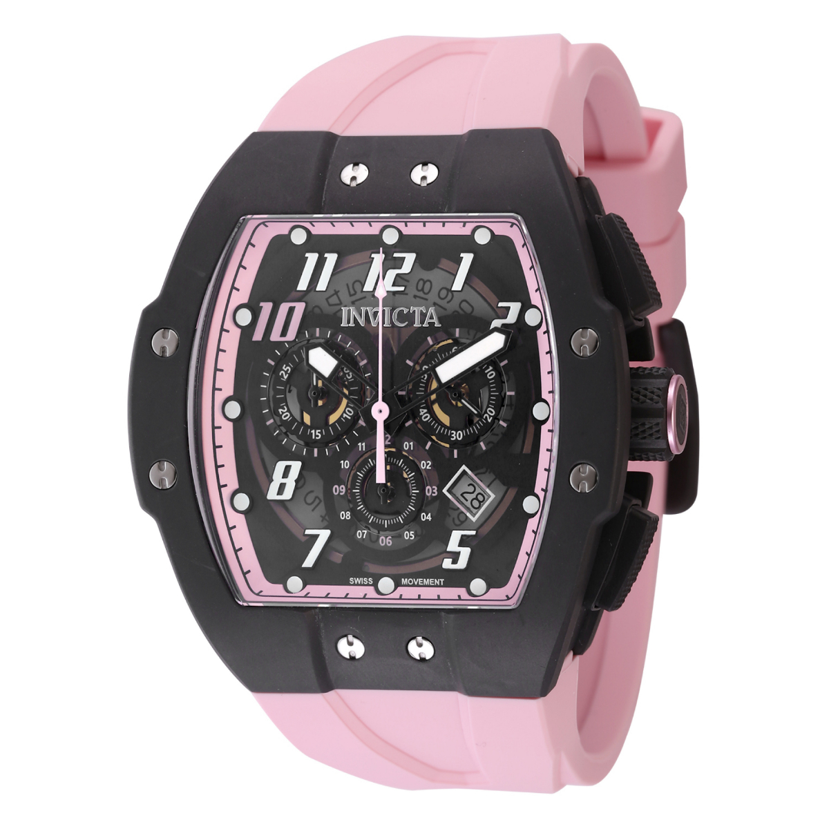 #1 LIMITED EDITION - Invicta Racing Swiss Ronda 5030.D Caliber Men's Watch - 47mm, Pink (48174-N1)