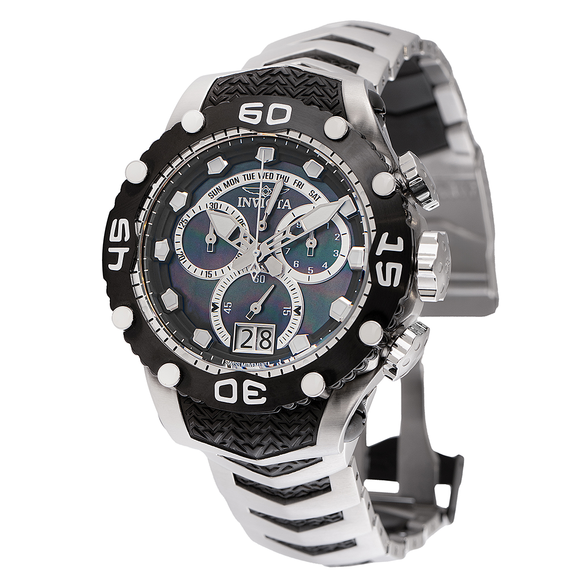 Invicta Subaqua Noma VIII Swiss Ronda 8040.N Caliber Men's Watch w/ Mother of Pearl Dial - 48.5mm, Black, Steel (47291)