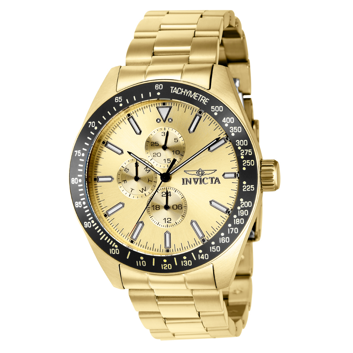 Open Box Invicta Aviator Men's Watch - 45mm, Gold (AIC-38970)