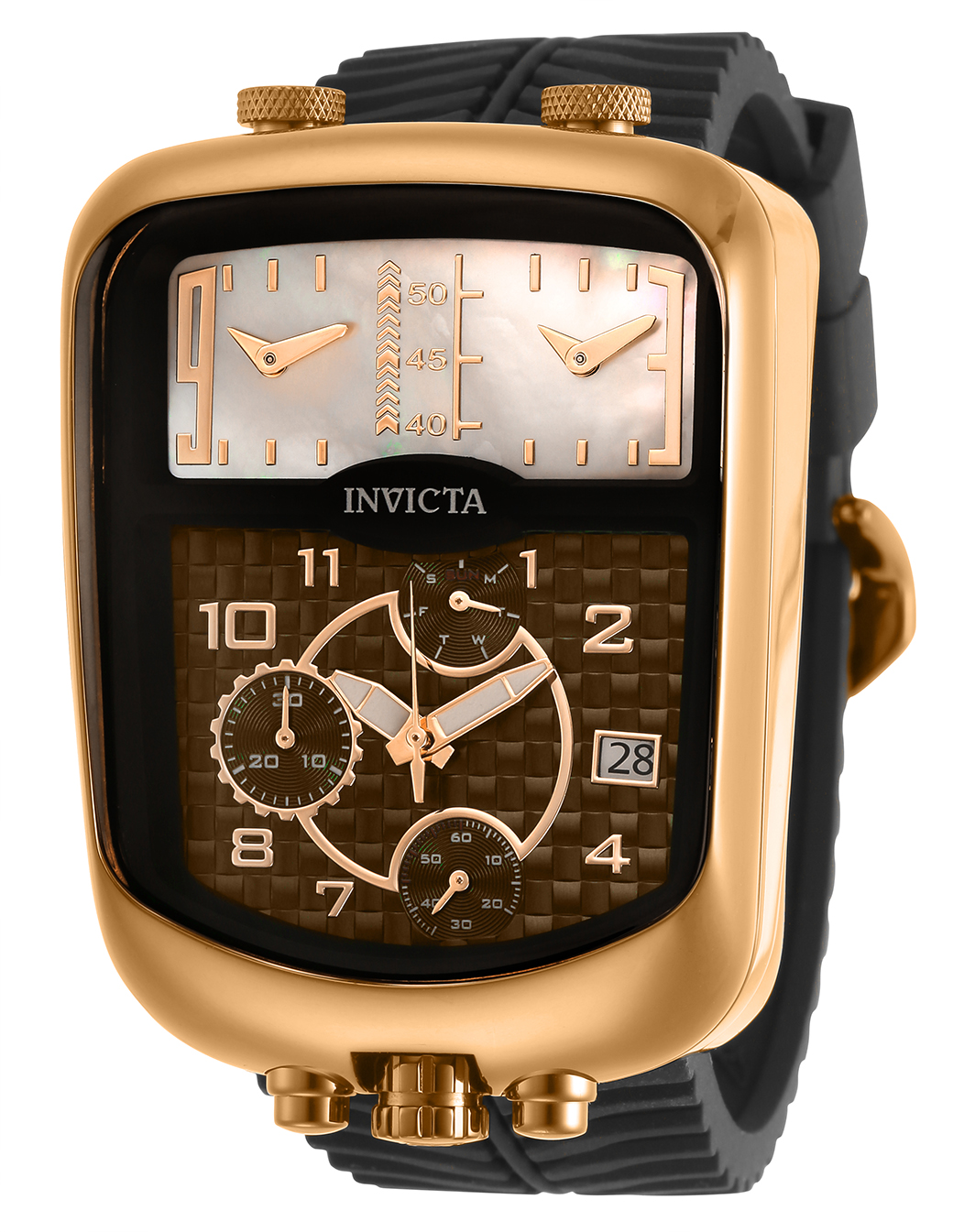 Invicta S1 Rally Swiss Ronda Z60 Caliber Men's Watch w/ Mother of Pearl Dial - 42mm, Black (29706)