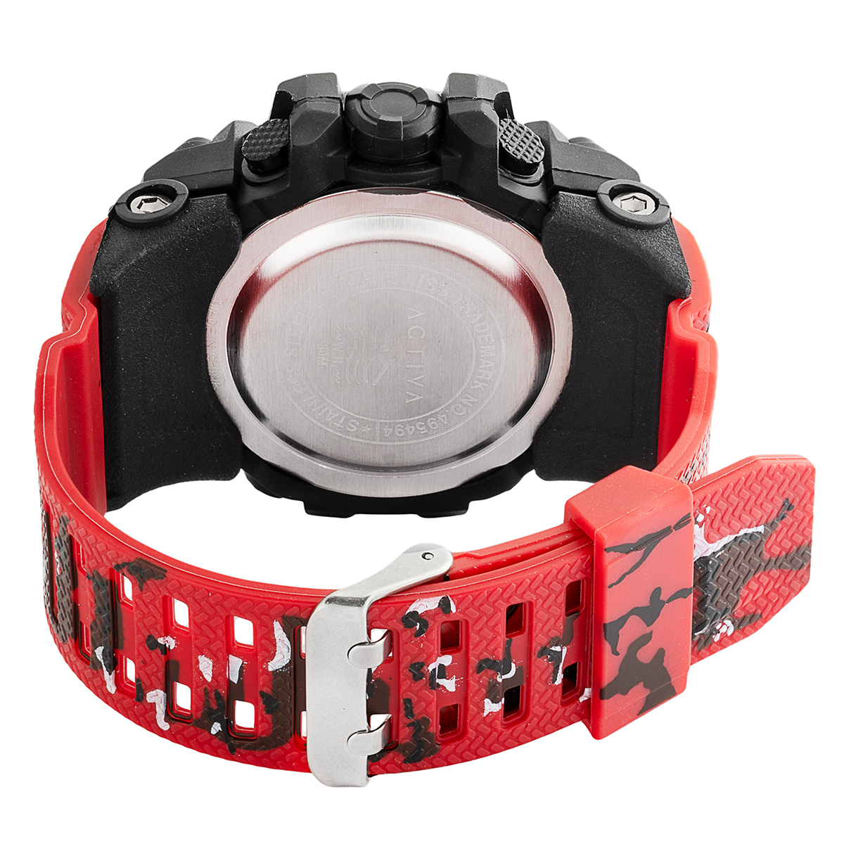 Activa Endurance X Invicta Men's Digital Watch - 54.5mm. Red (ACW435-001)