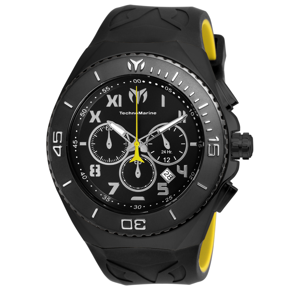 TechnoMarine Manta Ocean Men's Watch - 48mm, Black, Yellow (TM-215069)
