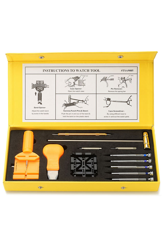 Invicta 12-Piece Watch Tool & Sizing Kit - Yellow (ITK002)