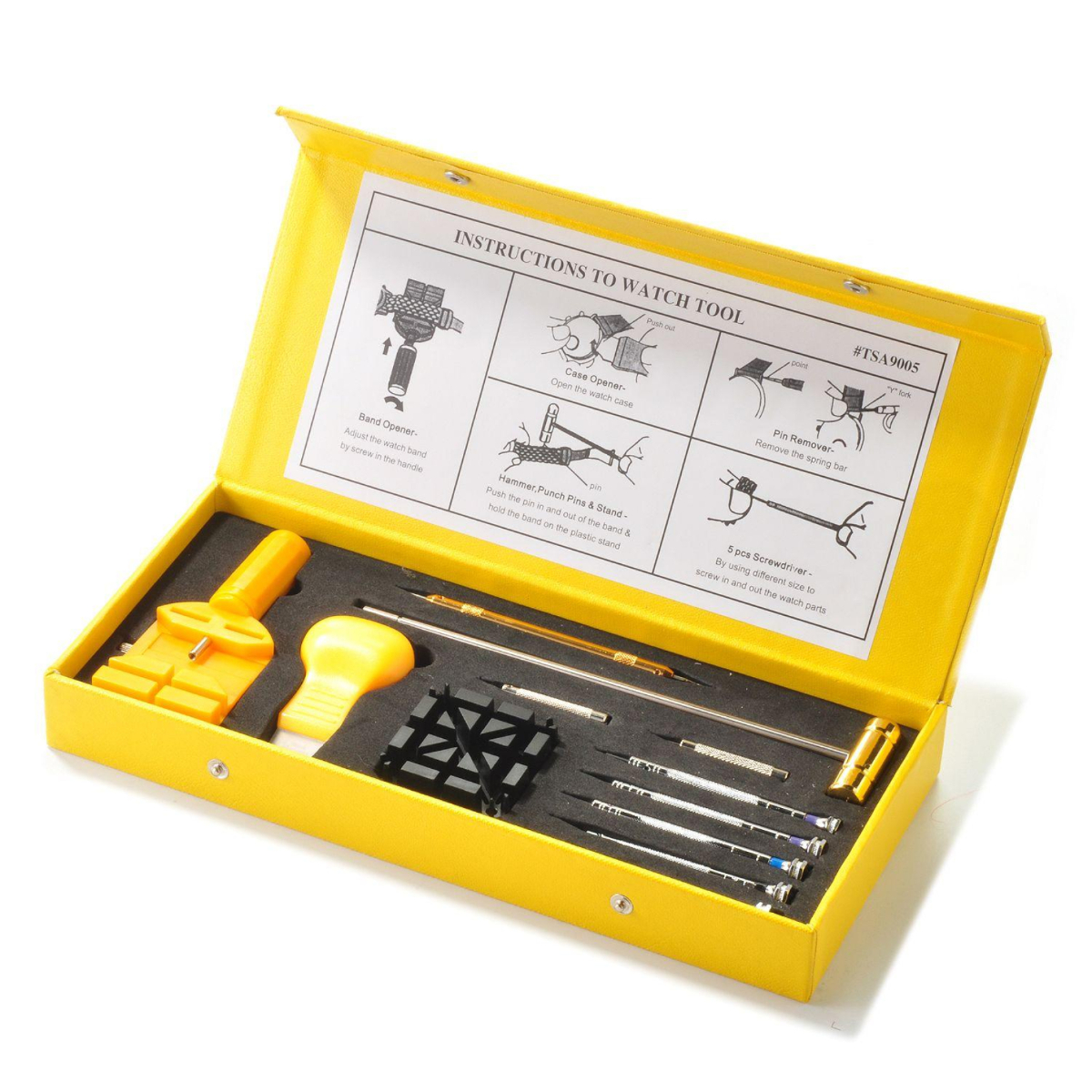Invicta 12-Piece Watch Tool & Sizing Kit - Yellow (ITK002)