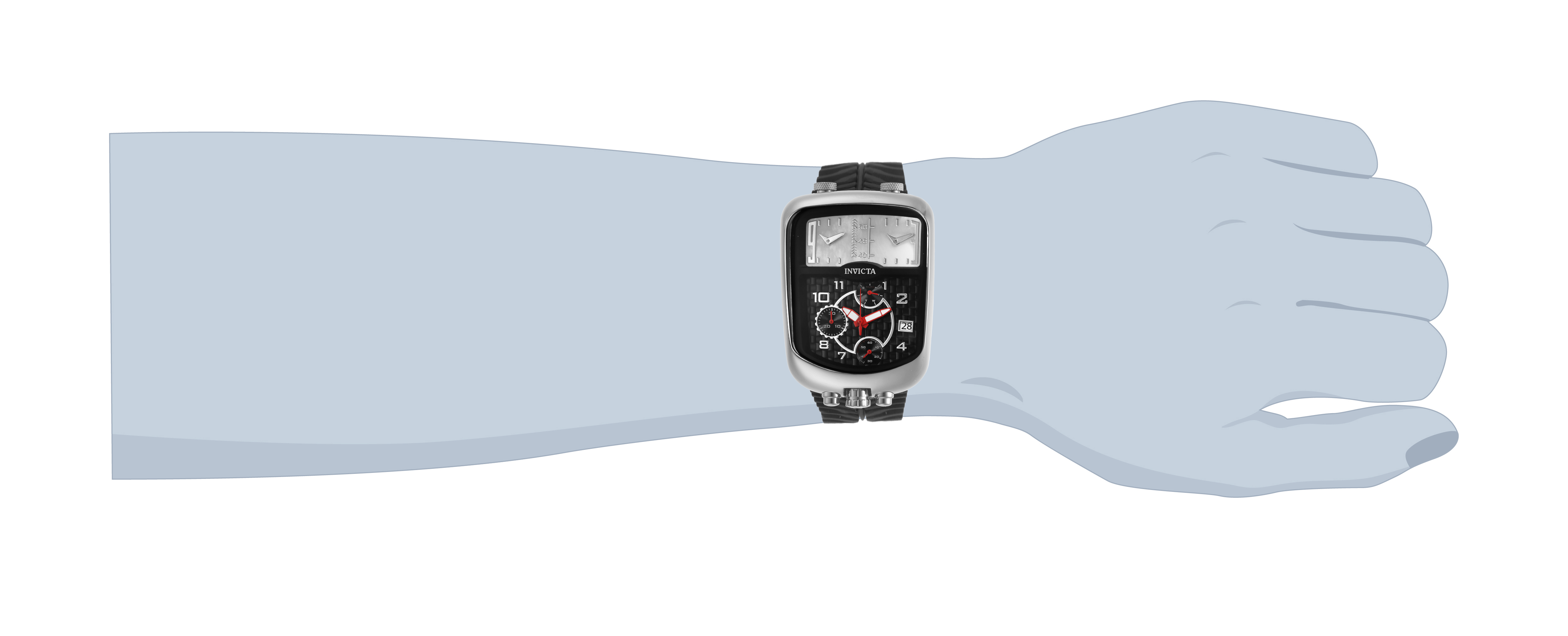 Invicta S1 Rally Dualshift Swiss Ronda Z60 Caliber Men's Watch w/ Mother of Pearl Dial - 42mm. Black (29704)