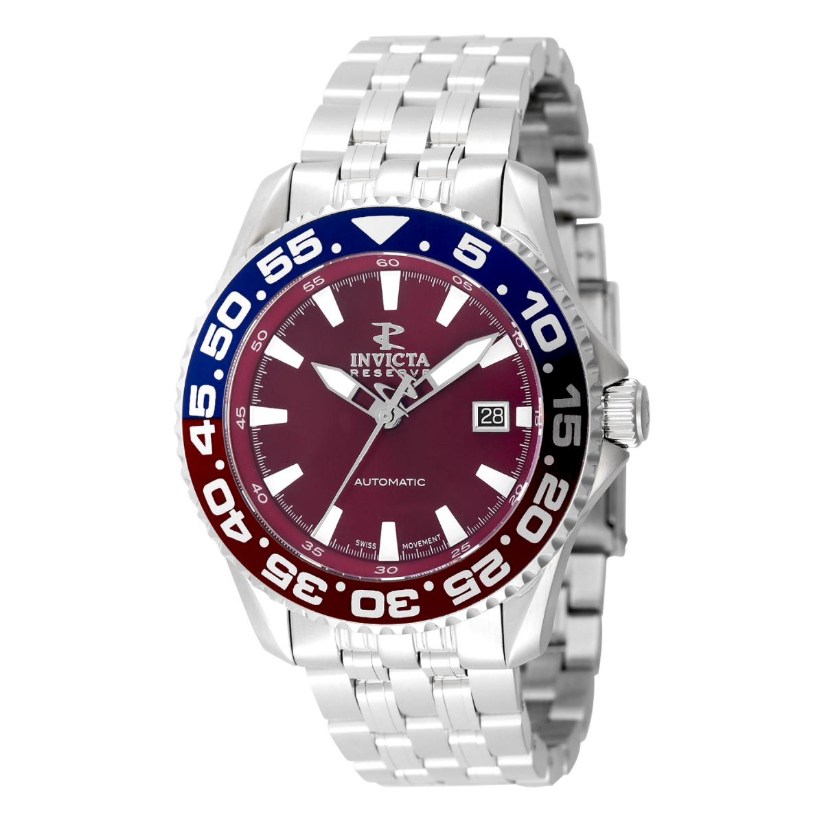 #1 LIMITED EDITION - Invicta Reserve Automatic Swiss ETA 2893 Caliber Men's Watch - 44mm, Steel (49239-N1)