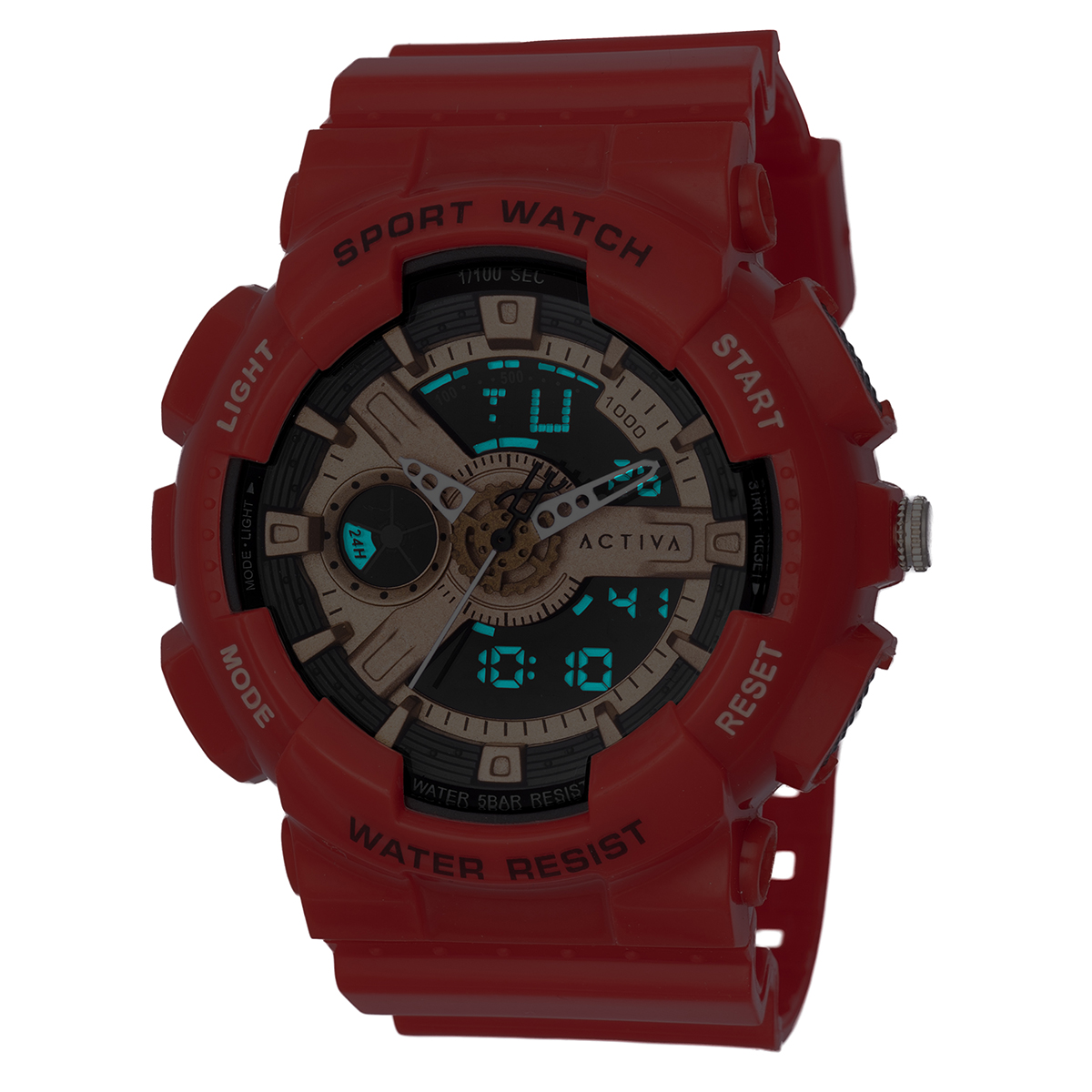 Activa Pixel X Invicta Digital Men's Watch - 50mm. Red (ACW499-004)