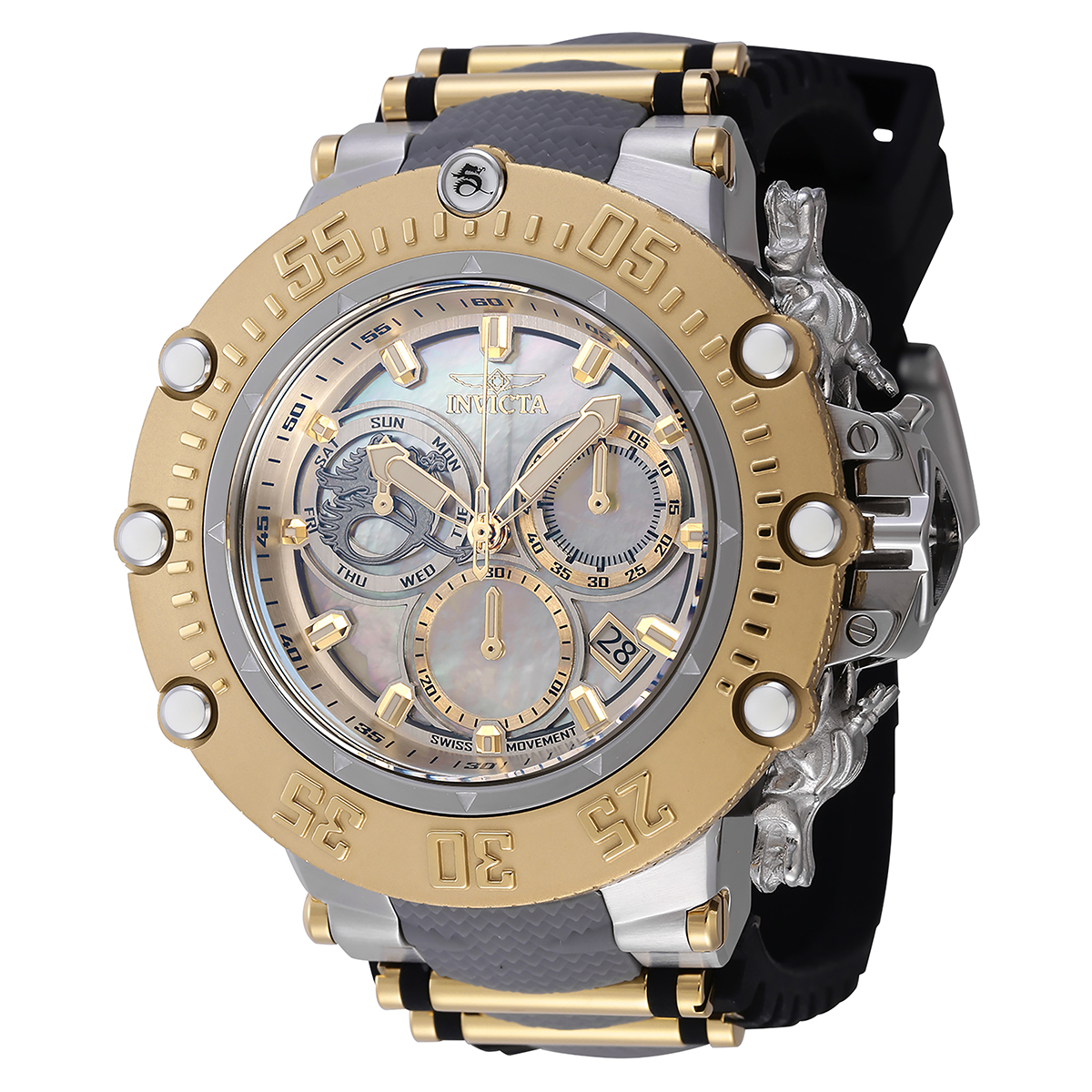 Invicta Subaqua Noma VII Swiss Ronda Z60 Caliber Men's Watch w/ Mother of Pearl Dial - 52mm, Grey, Black, Gold (46480)