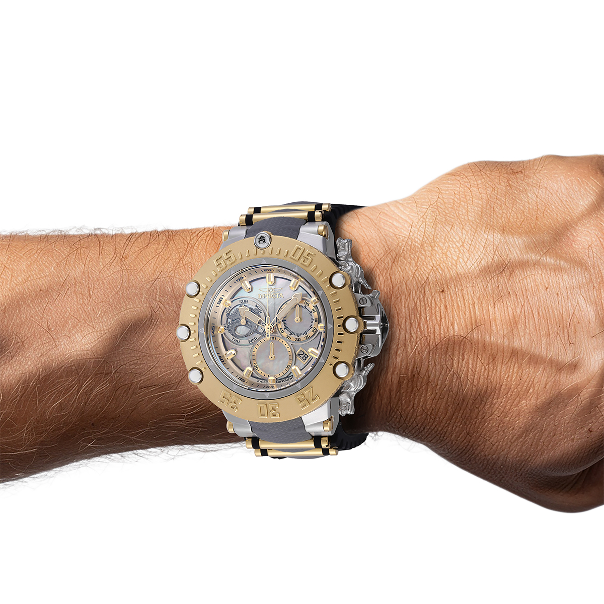 Invicta Subaqua Noma VII Swiss Ronda Z60 Caliber Men's Watch w/ Mother of Pearl Dial - 52mm, Grey, Black, Gold (46480) 4 Invicta Subaqua Noma VII Swiss Ronda Z60 Caliber Men's Watch w/ Mother of Pearl Dial - 52mm, Grey, Black, Gold (46480)