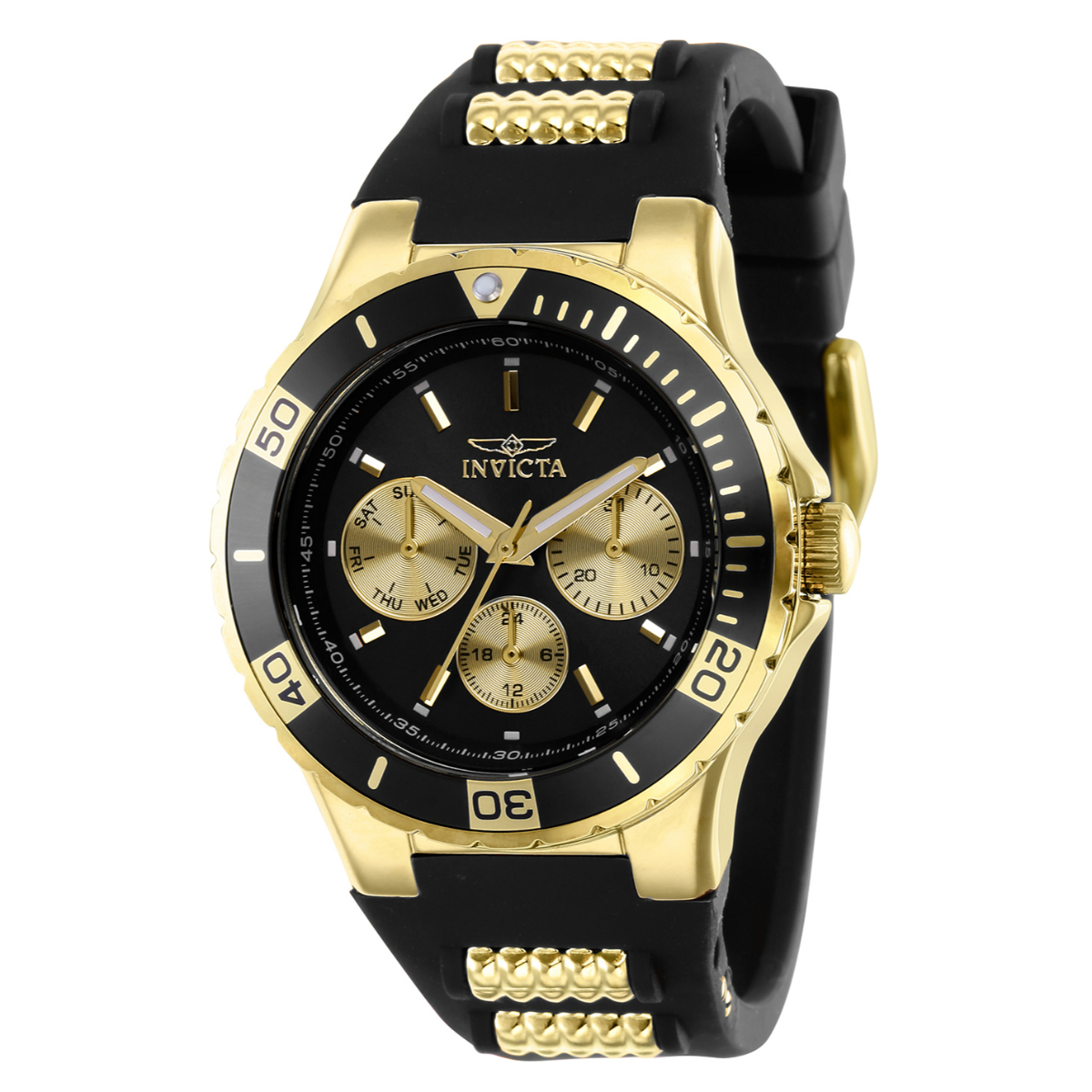 Invicta Aviator Unisex Watch - 38mm, Gold, Black (37319)