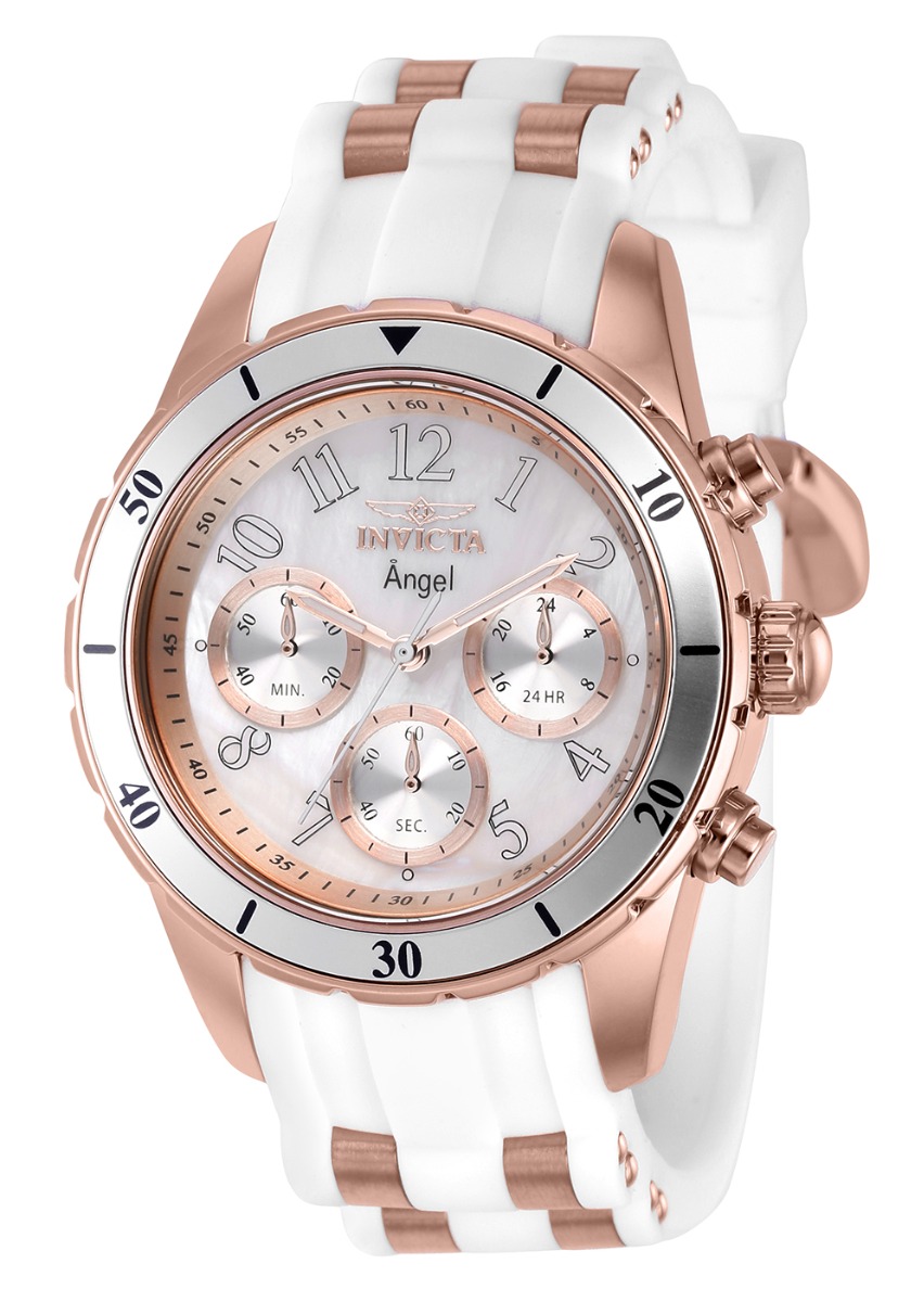 Invicta Angel Women's Watch - 40mm, Rose Gold, White (38755)
