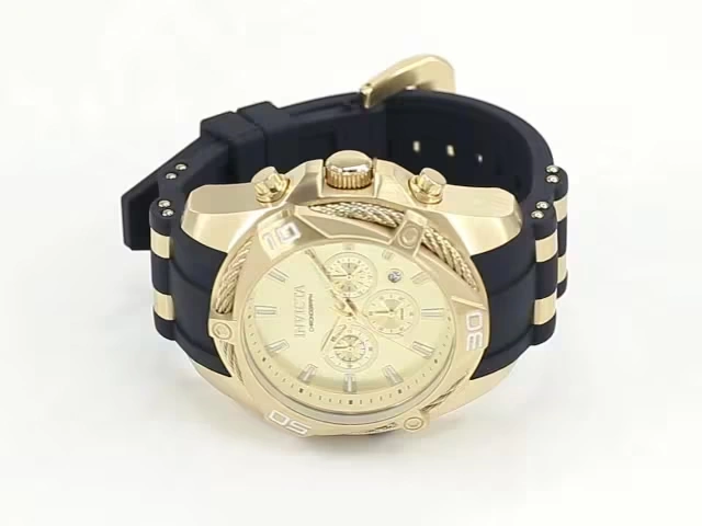 Invicta Bolt Vanguard Men's Watch - 50mm, Gold, Black (34142)