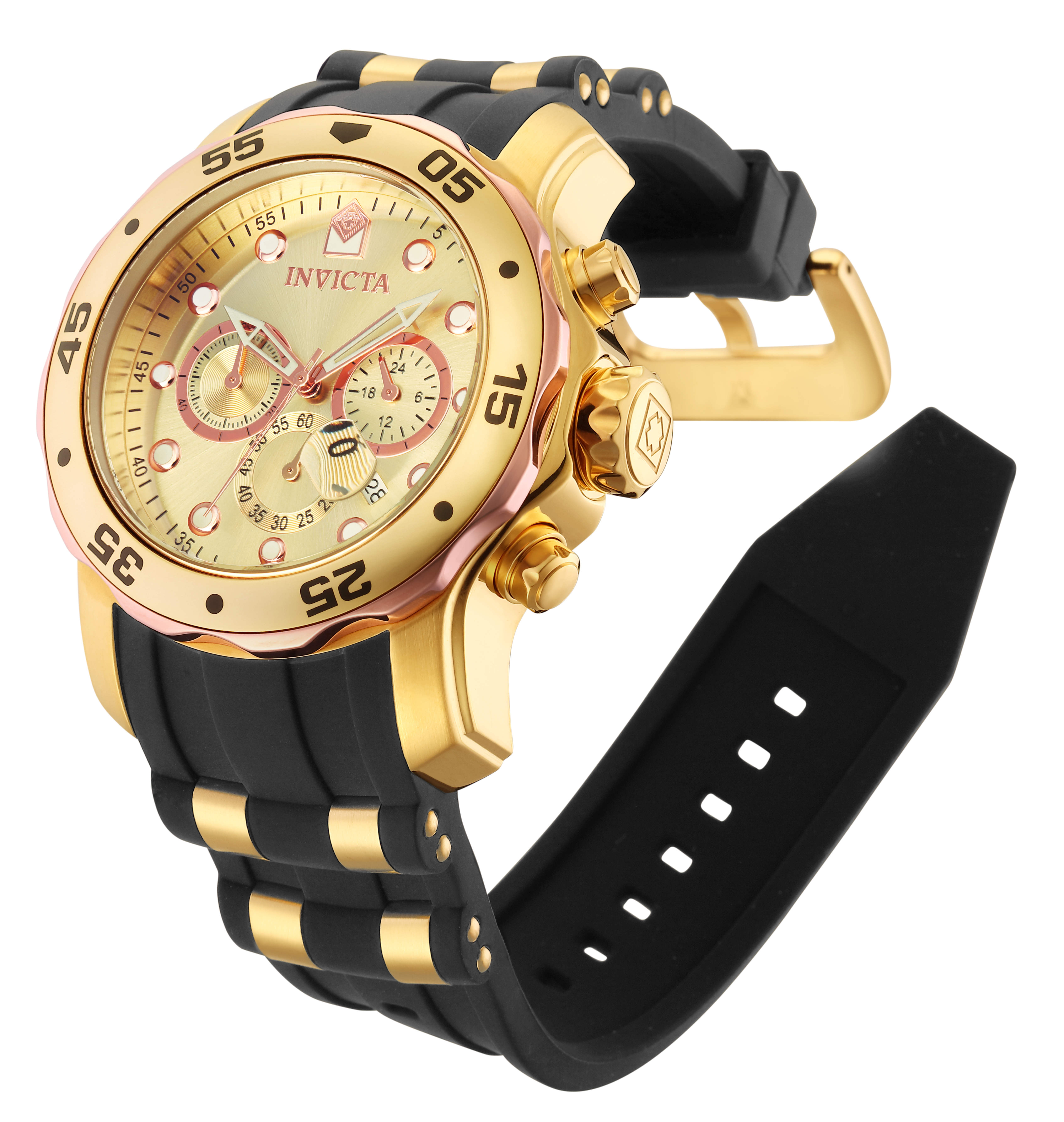 Invicta Pro Diver SCUBA Men's Watch - 48mm, Gold, Black (17884)