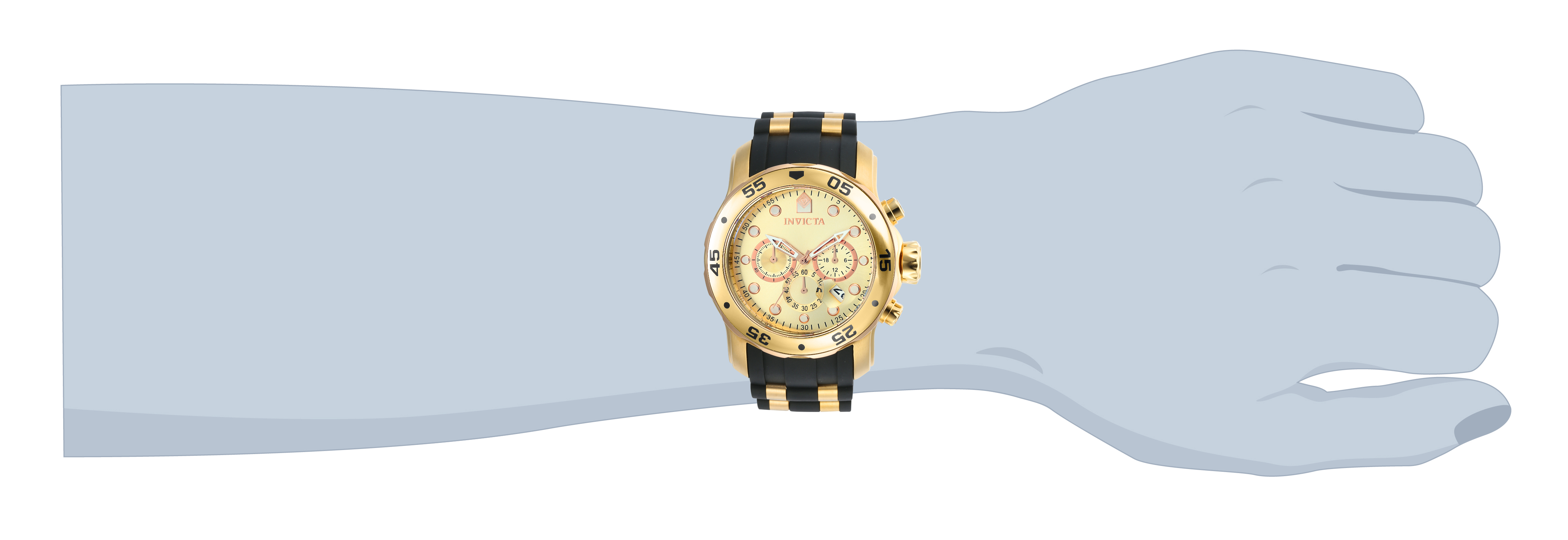 Invicta Pro Diver SCUBA Men's Watch - 48mm, Gold, Black (17884)