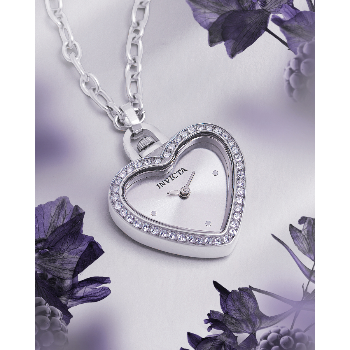 Invicta Mini Angel Women's Necklace Watch - 27.5mm, Silver (49937)